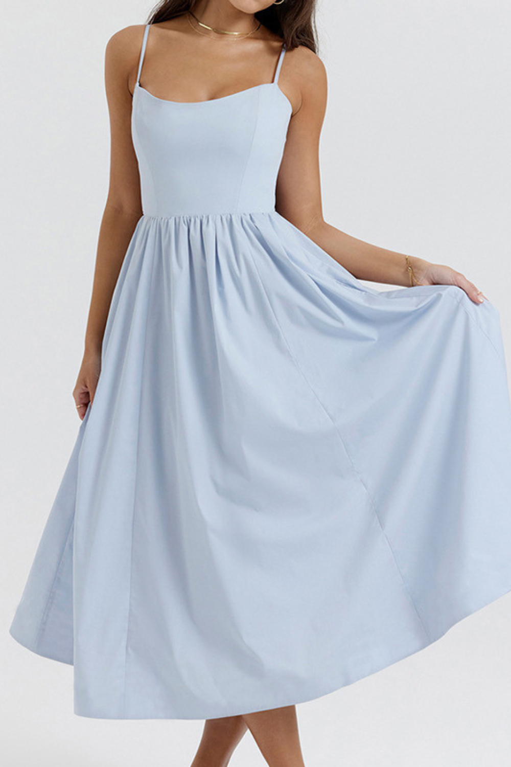 ESTELLE | Robe midi d’été élégante avec corset