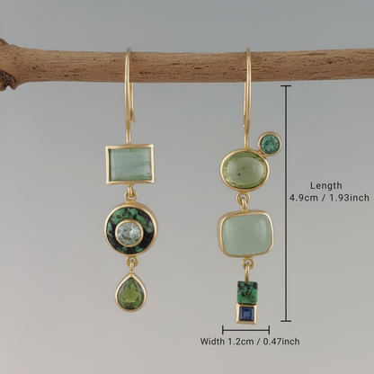Boucles d'oreilles vintage vertes