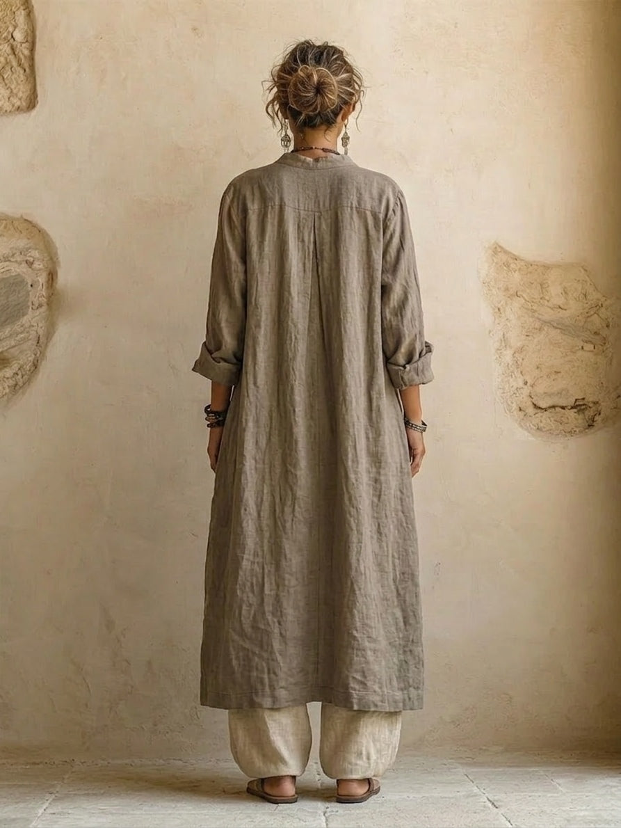 Ensemble trois pièces en lin pour femmes