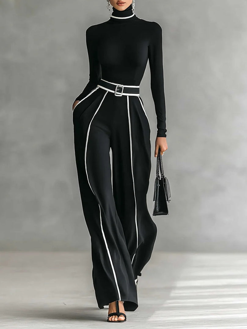 Emma | Ensemble deux pièces à col montant et pantalon large