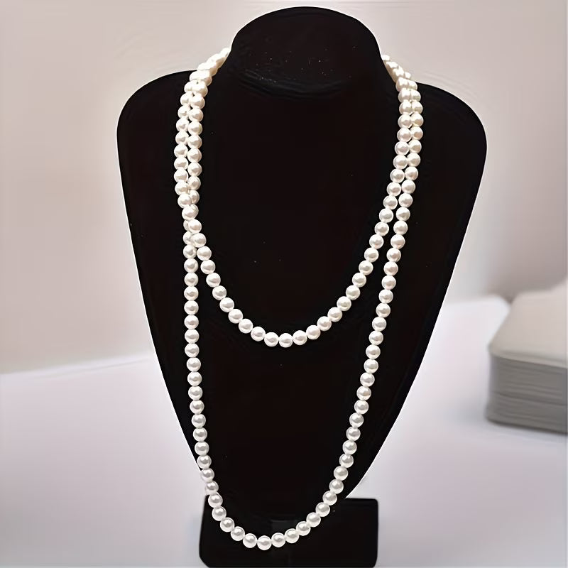 Collier double perle intemporel