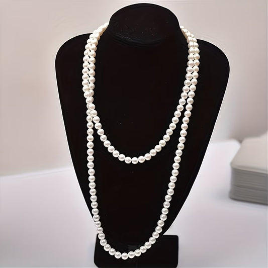 Collier double perle intemporel