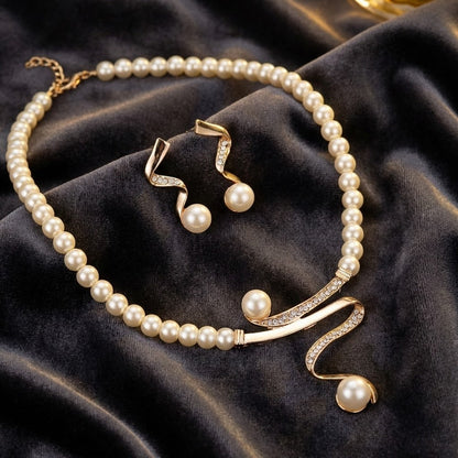 Parure élégante à perles