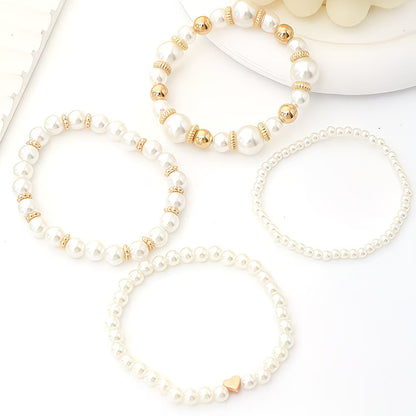 Ensemble de 4 bracelets à perles à superposer