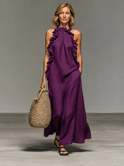 Emma | Robe longue à volants