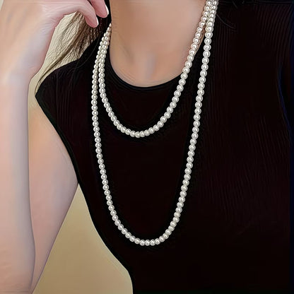 Collier double perle intemporel