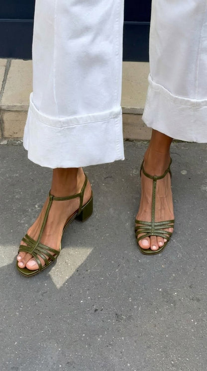 Allegra | Sandales dorées élégance au quotidien