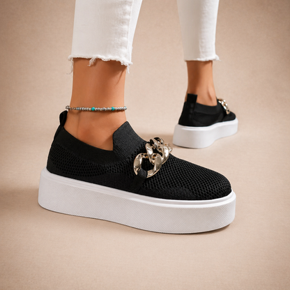 Maria | Mocassins avec chaîne métallique