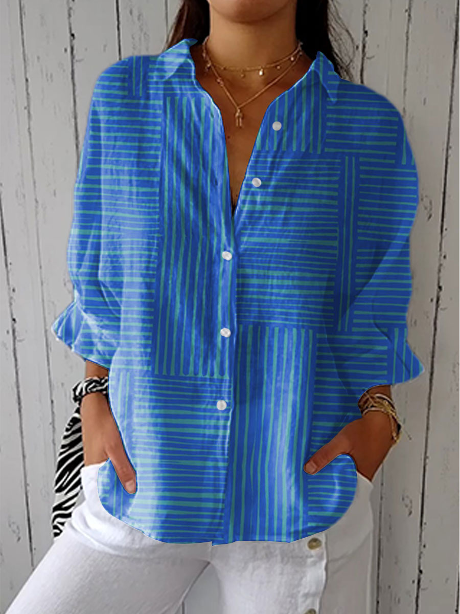 Alison | Blouse à rayures bleues