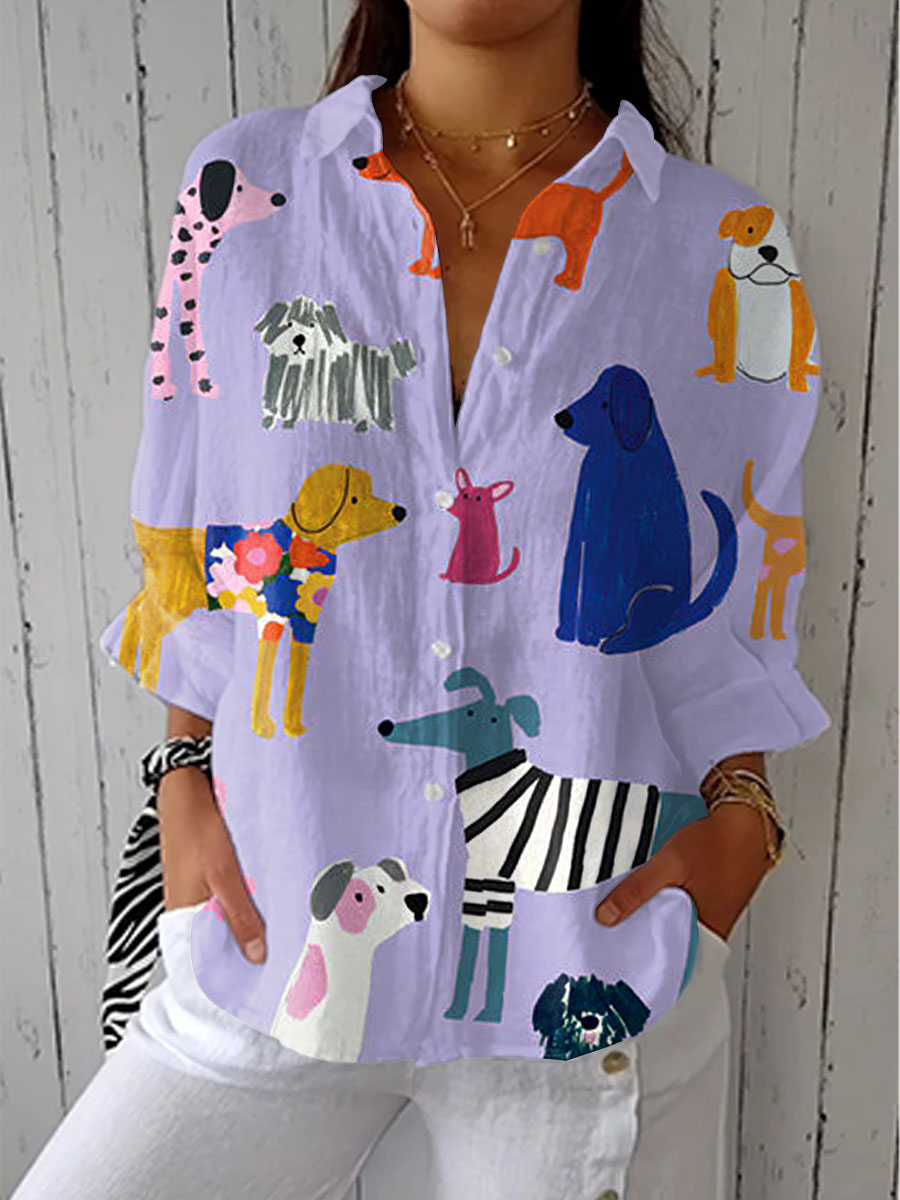 Gillian | Blouse imprimé chiens