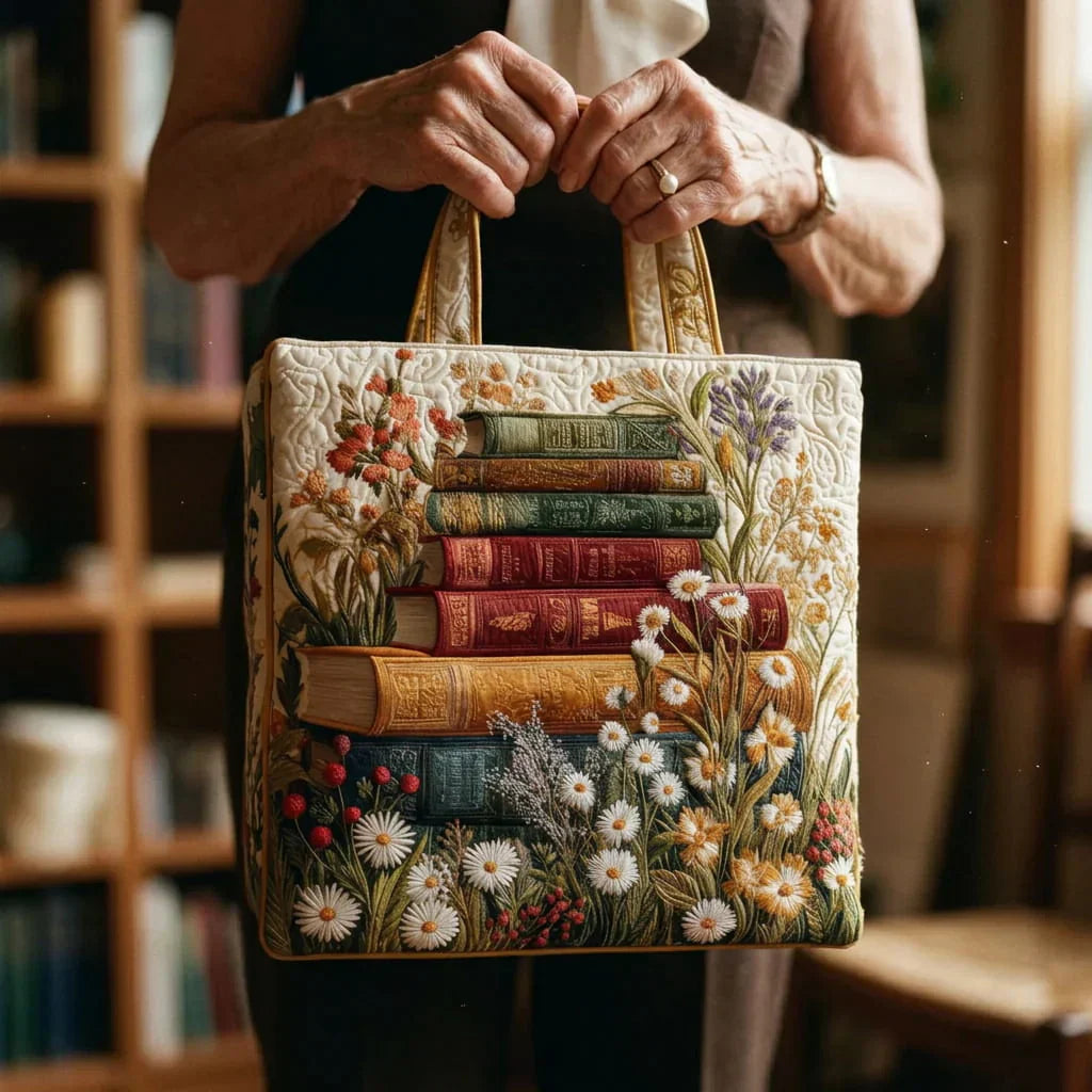 Sac artisanal matelassé - Motif floral