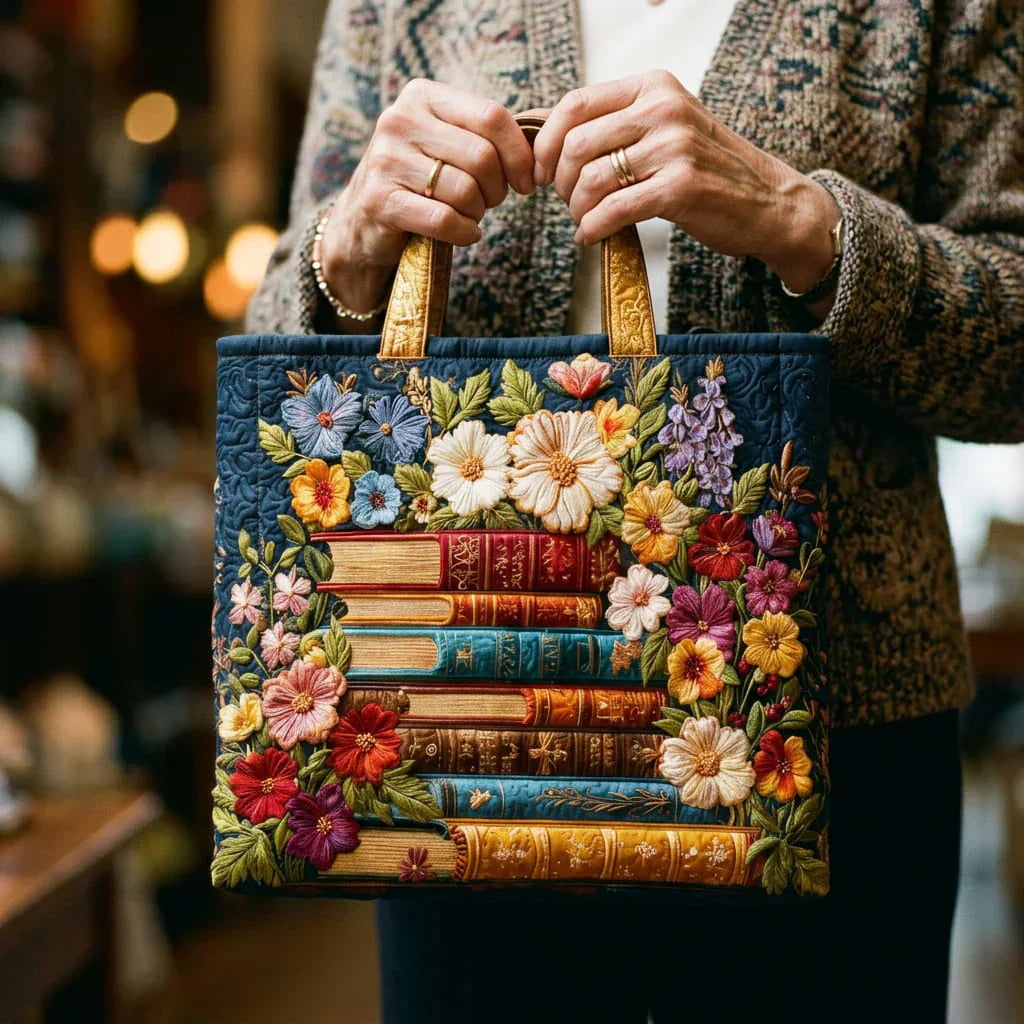 Sac à main artisanal | Bibliothèque florale
