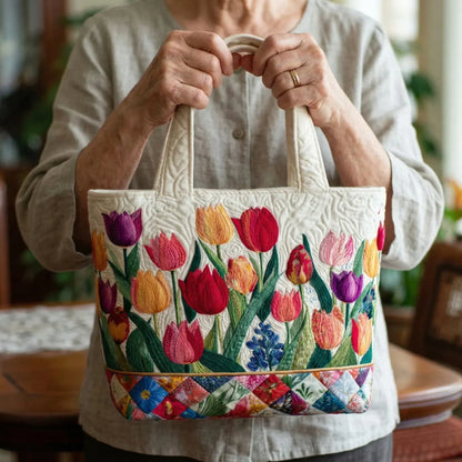 Sac matelassé - Jardin de tulipes