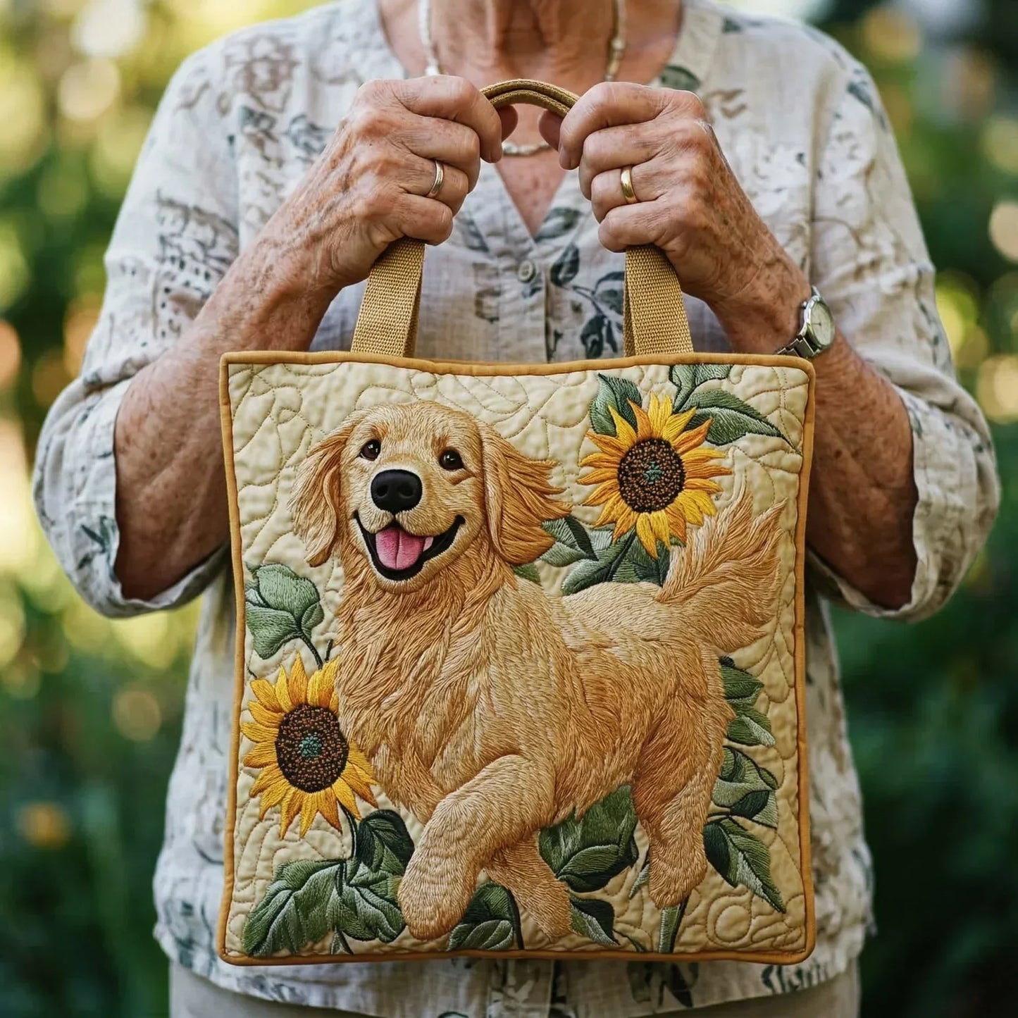 Sac à main artisanal | Golden Retriever