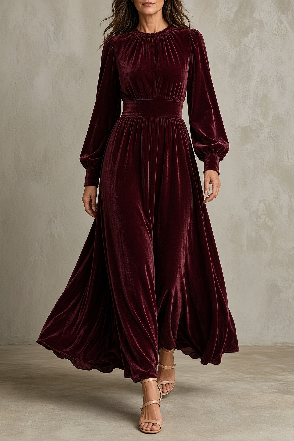 Elena | Robe longue en velours
