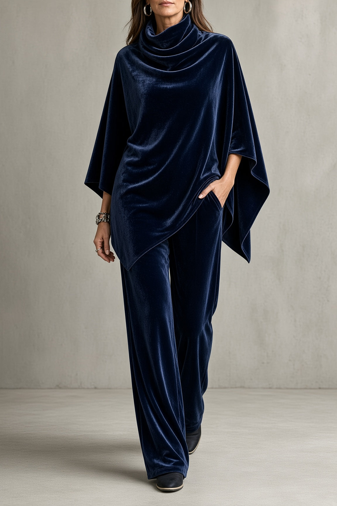 Monica | Ensemble en velours à col bénitier