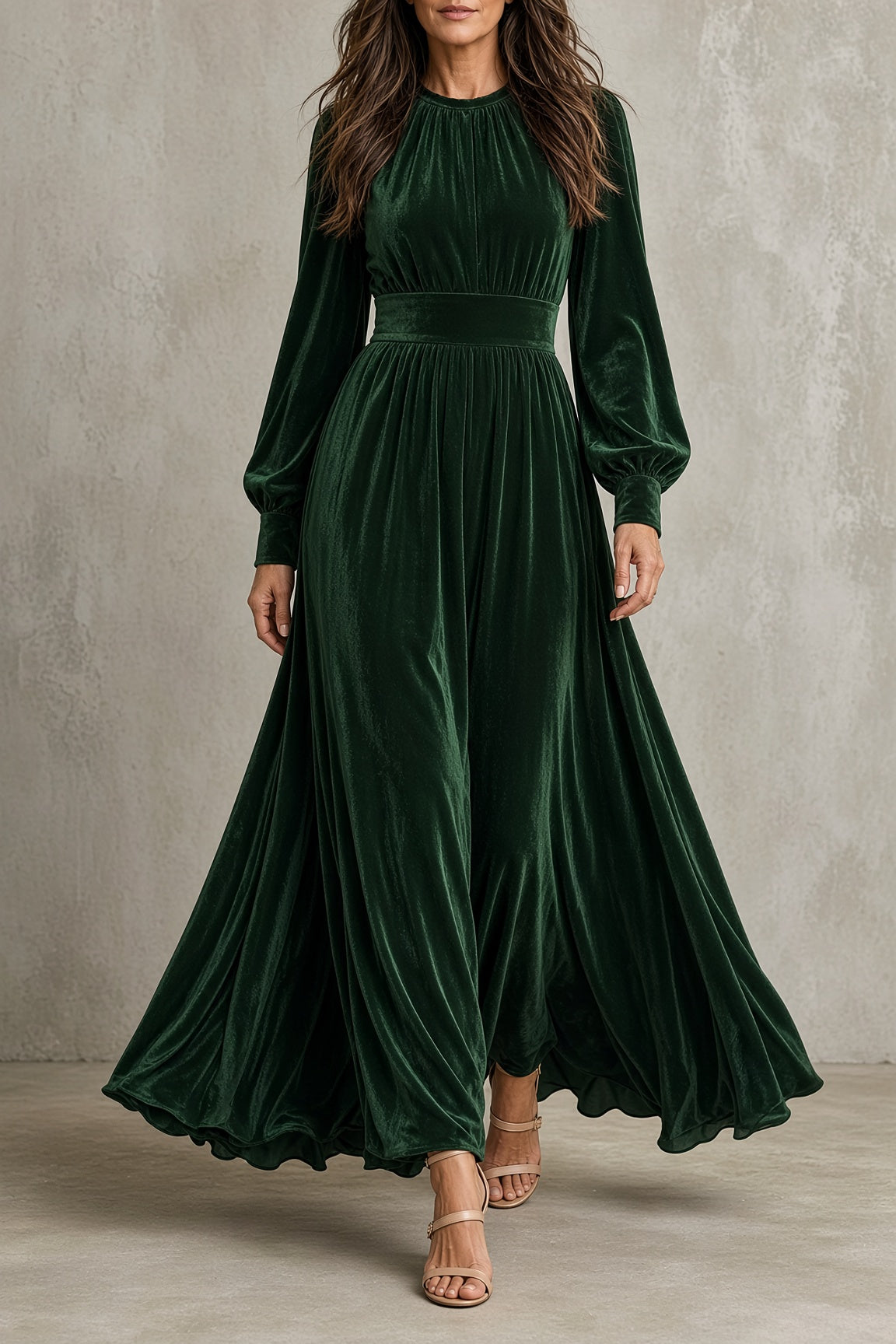 Elena | Robe longue en velours