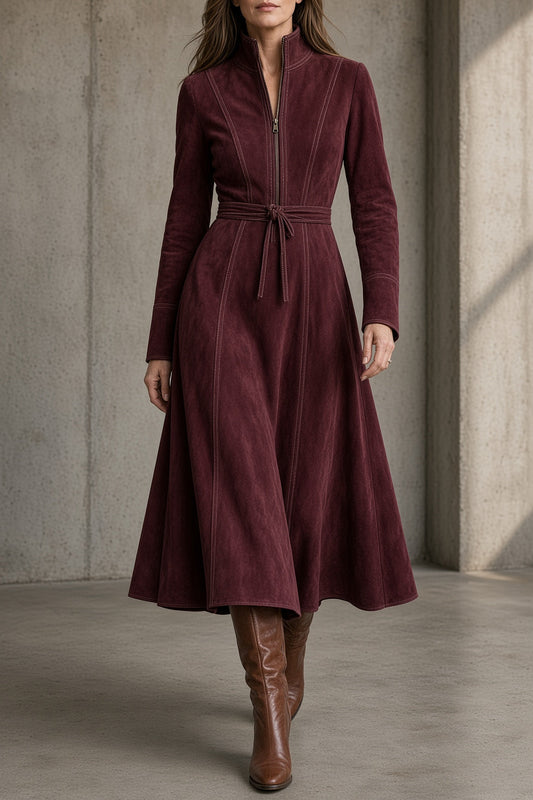 Tara | Robe longue vintage à ceinture