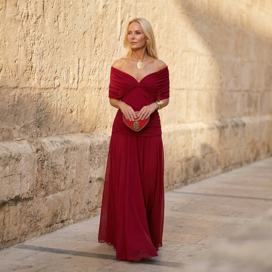 Harper - Robe rouge élégante