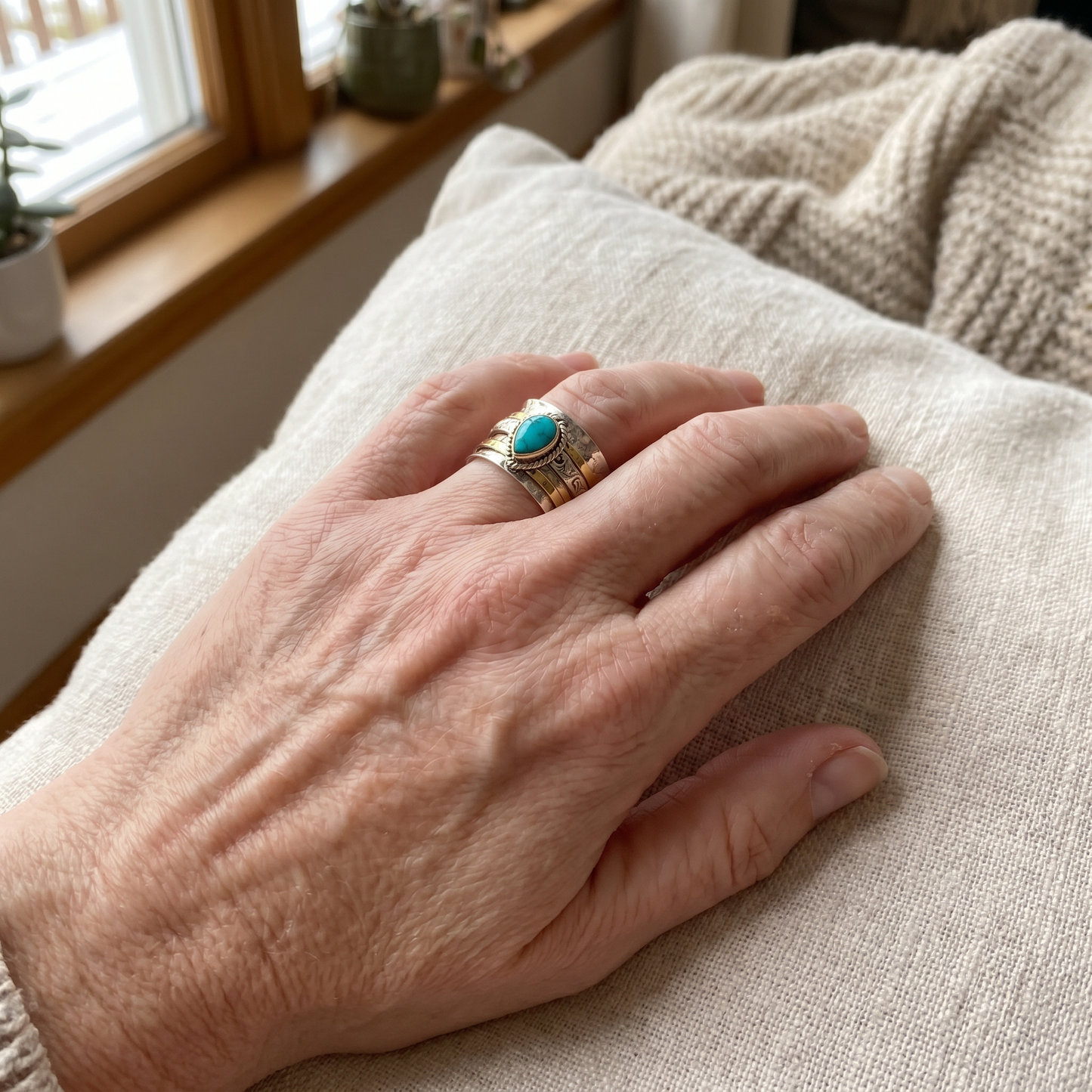 Azzurra™ – Bague statement à turquoise ovale