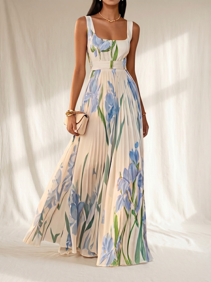 Oriah | Robe longue florale coupe trapèze
