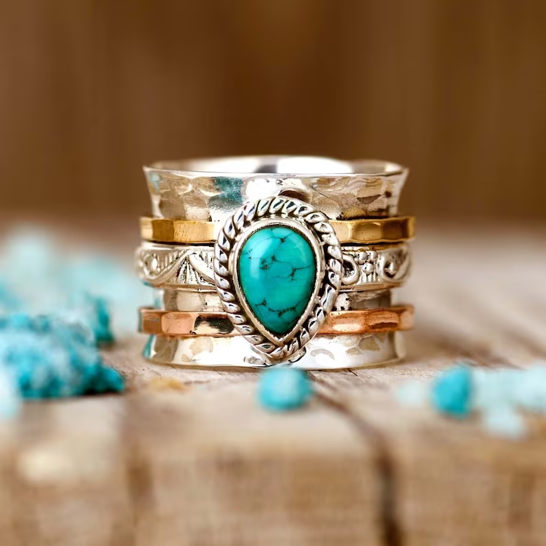Azzurra™ – Bague statement à turquoise ovale