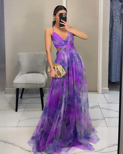Giselle | Ravissante robe longue à imprimé floral