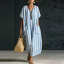 Angi | robe longue à rayures
