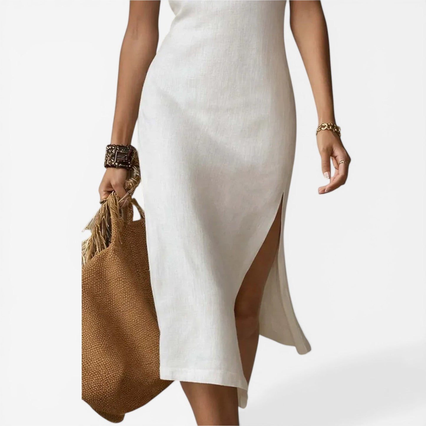 Yasmin | Robe midi rayée