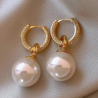 Boucles d'oreilles élégantes avec perles