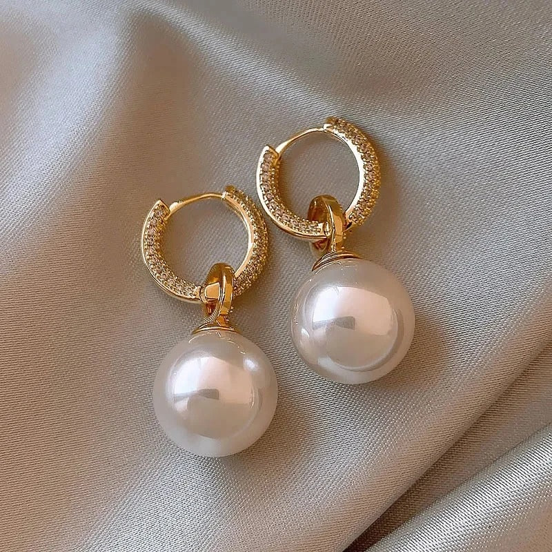 Boucles d'oreilles élégantes avec perles
