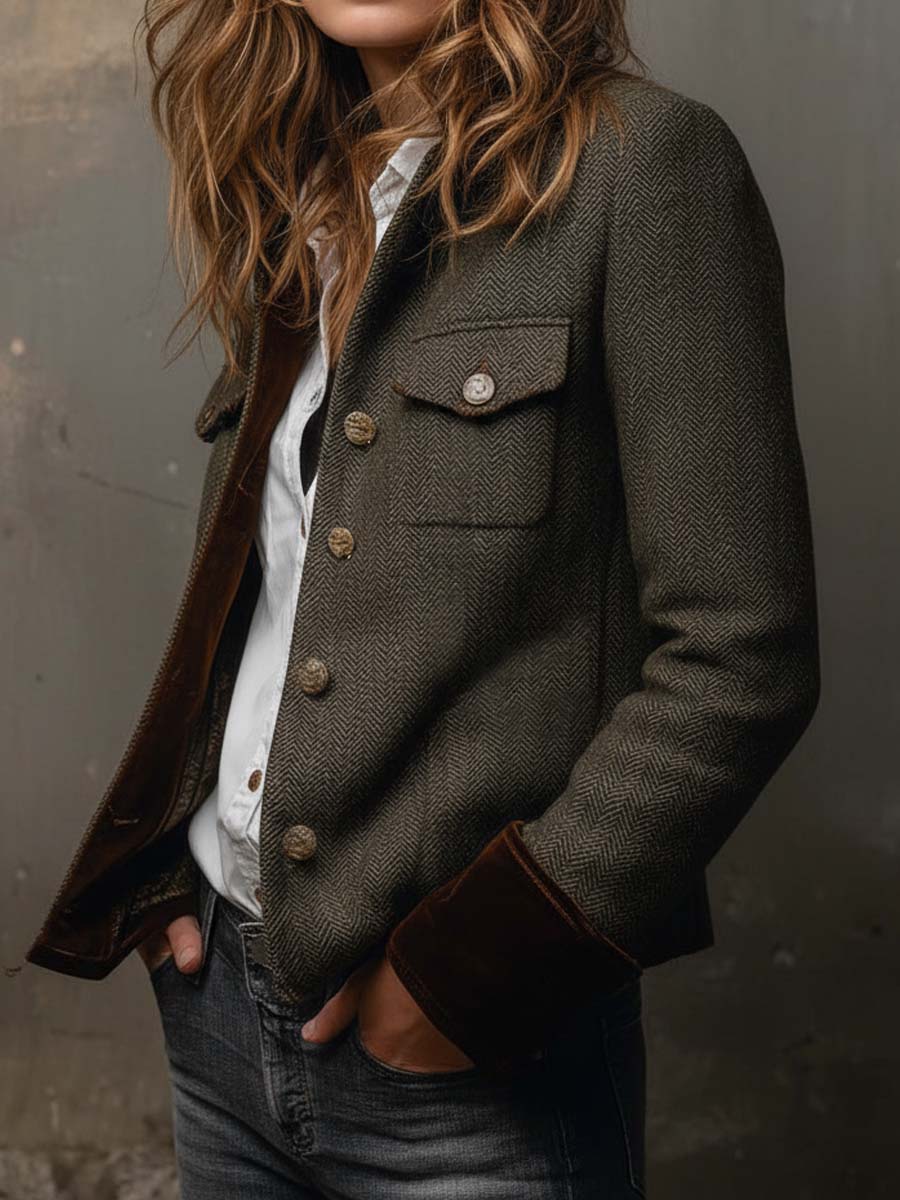 Evangeline | Veste en chevrons
