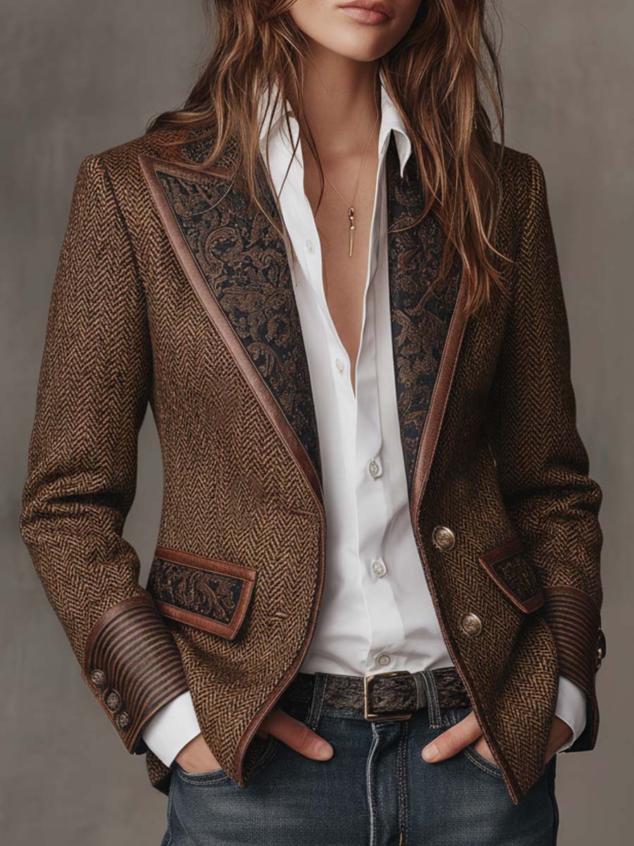 Georgette | Blazer en chevrons