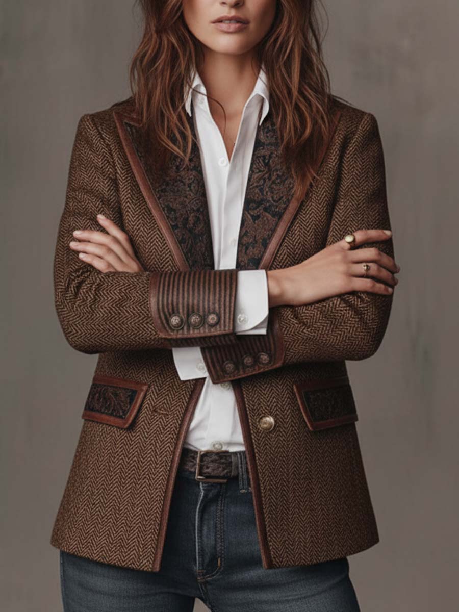 Georgette | Blazer en chevrons
