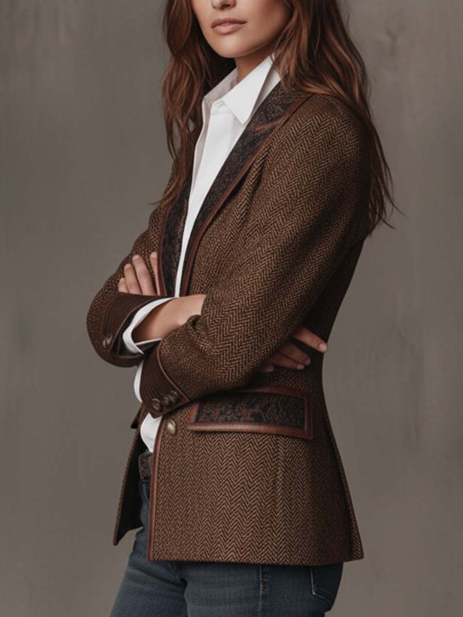 Georgette | Blazer en chevrons