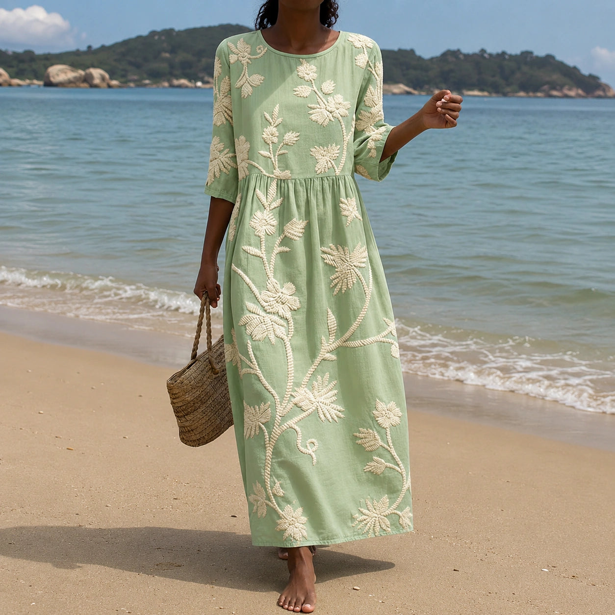 Gwen | Robe midi à imprimé floral