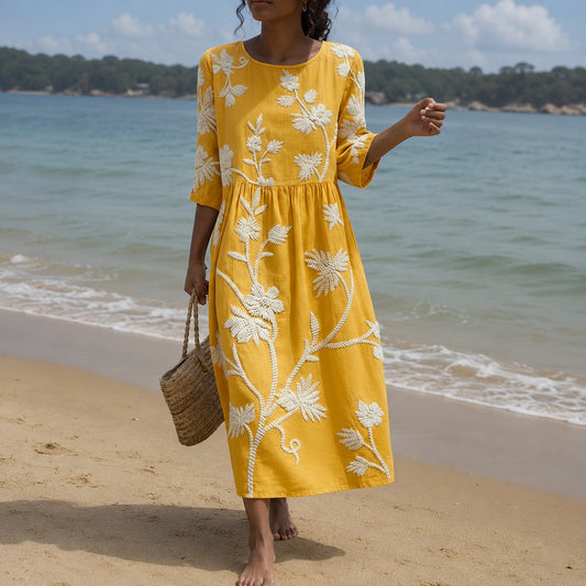 Yassy | Abito Midi con Stampa Floreale