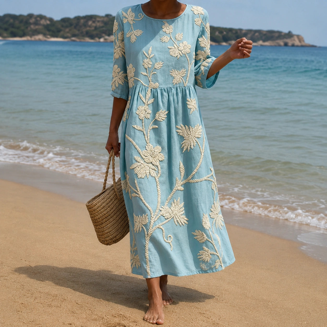 Kimberly | Robe midi à imprimé floral