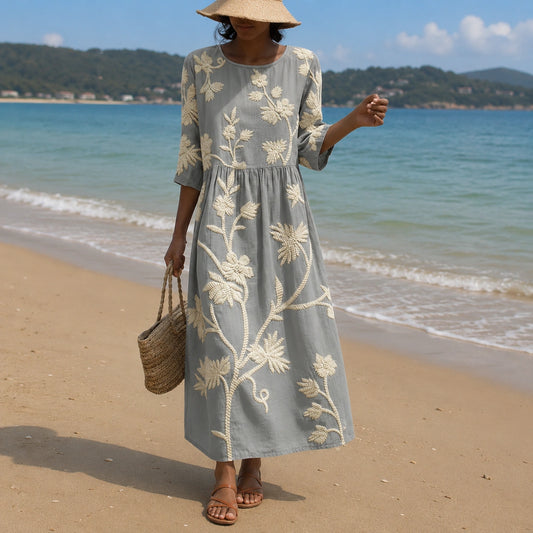 Ashley | Vestido midi con estampado floral