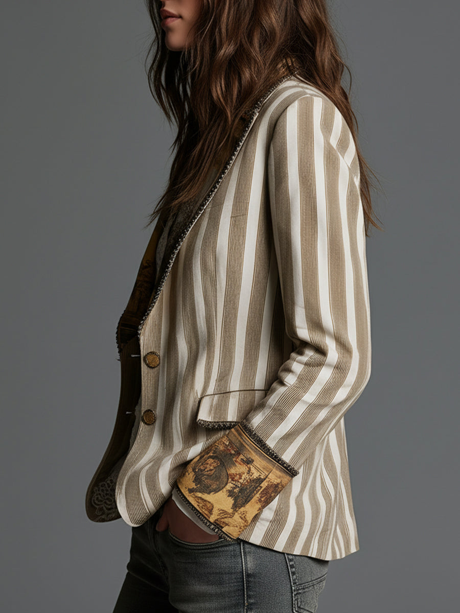 Augusta | Blazer à rayures ton sur ton