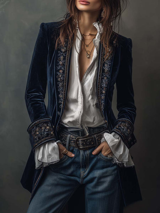 Juliet | Blazer long brodé