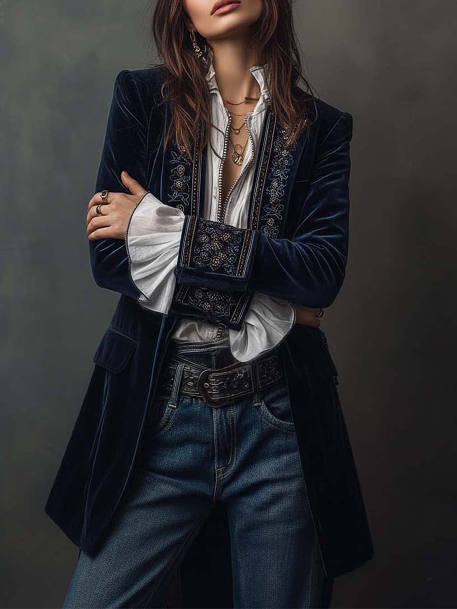Juliet | Blazer long brodé