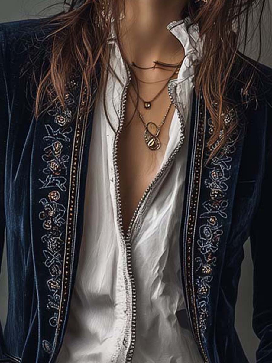Juliet | Blazer long brodé