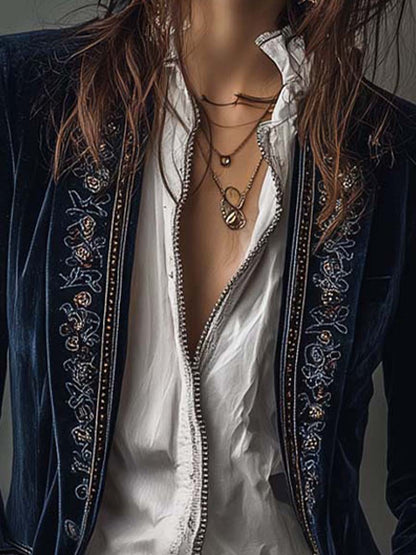 Juliet | Blazer long brodé